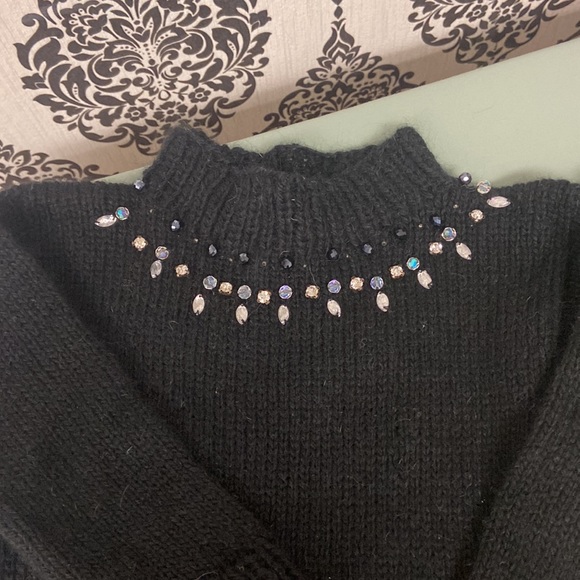 Toddler/kids WOOL sweater with hand sewn Beads - Picture 2 of 5